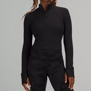 It’s Rulu Cropped Half Zip Long Sleeve Jacket